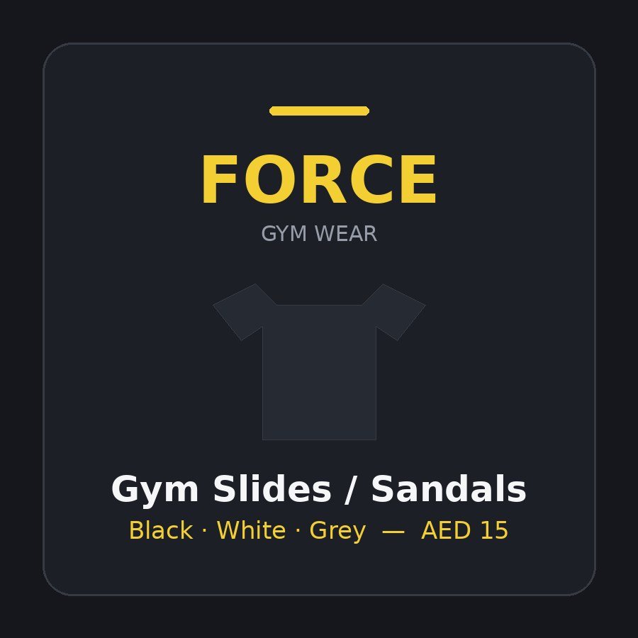 FORCE FORCE Gym Slides / Sandals (Men)