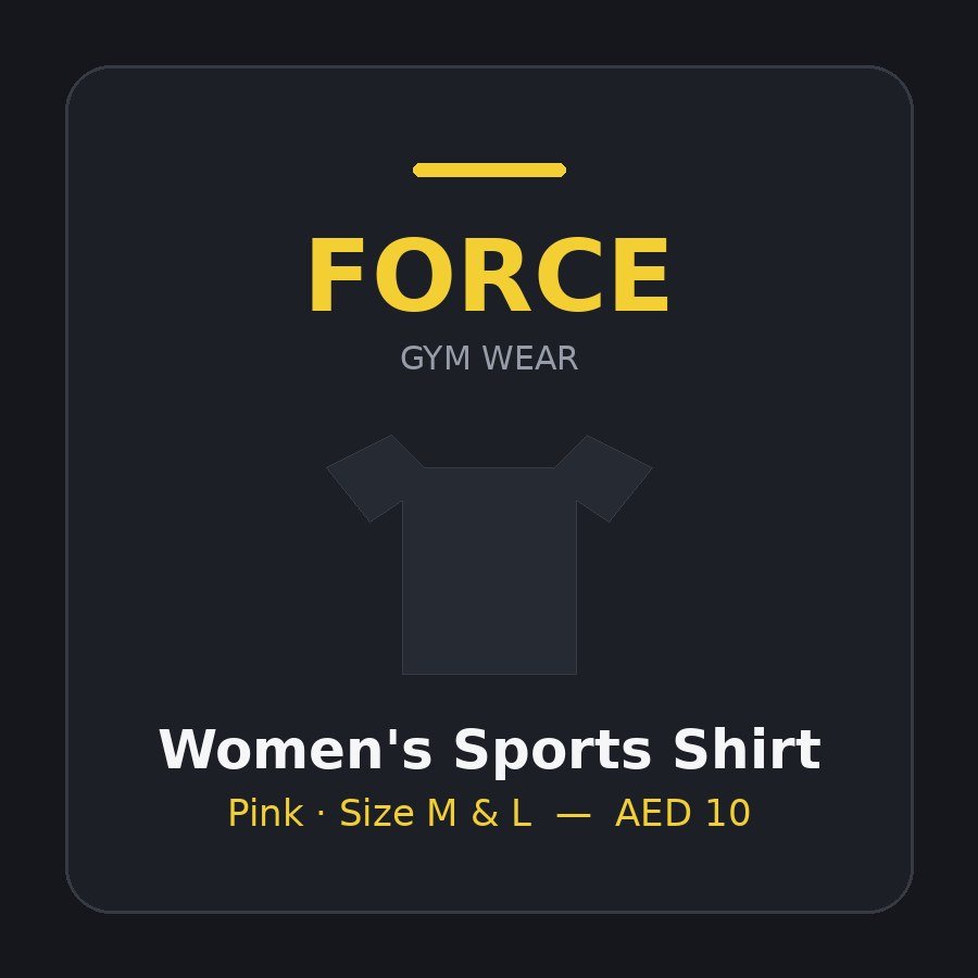 FORCE FORCE Women's Sports Shirt — Pink