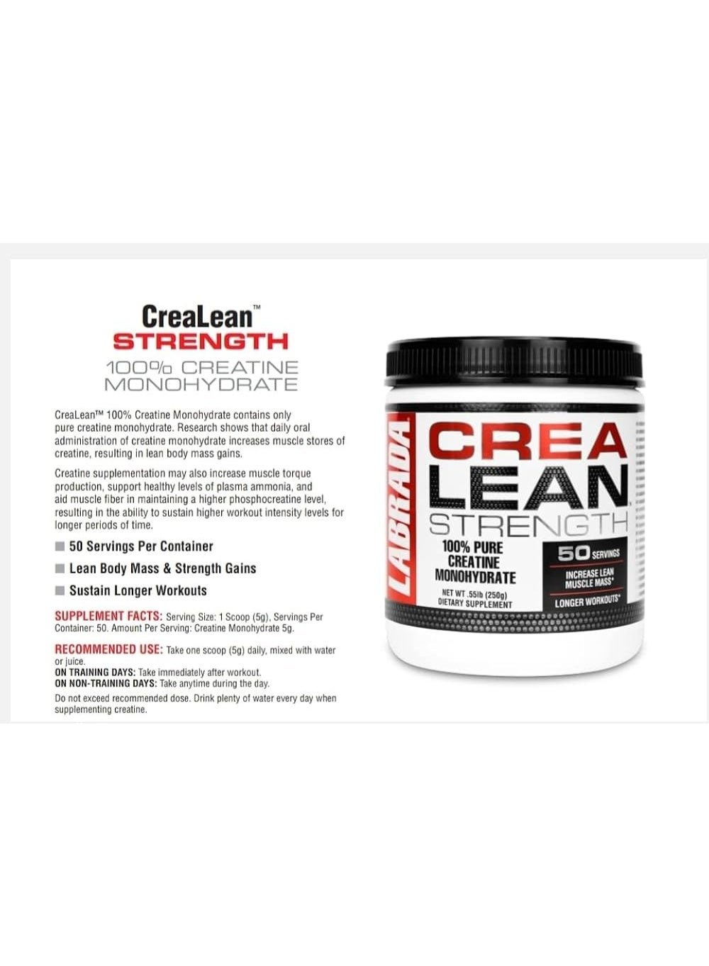 Labrada Labrada Creatine Monohydrate 250 g — 50 Servings