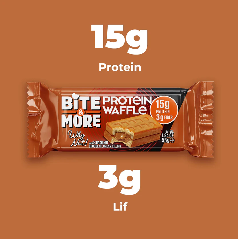 Bite & More Bite & More Protein Waffle Hazelnut Chocolate Cream 55g