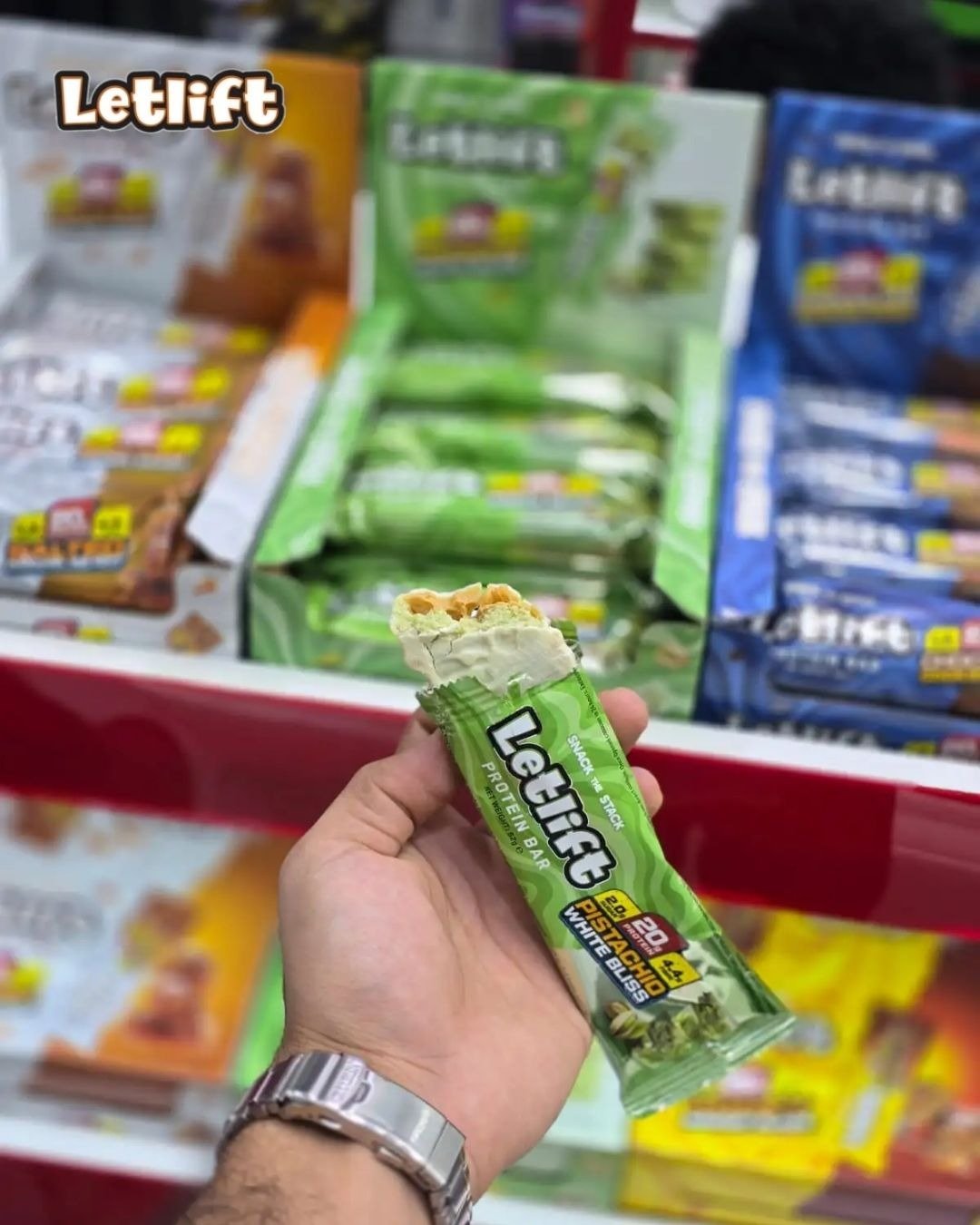 Letlift Letlift Protein Bar – Pistachio White Bliss 62g