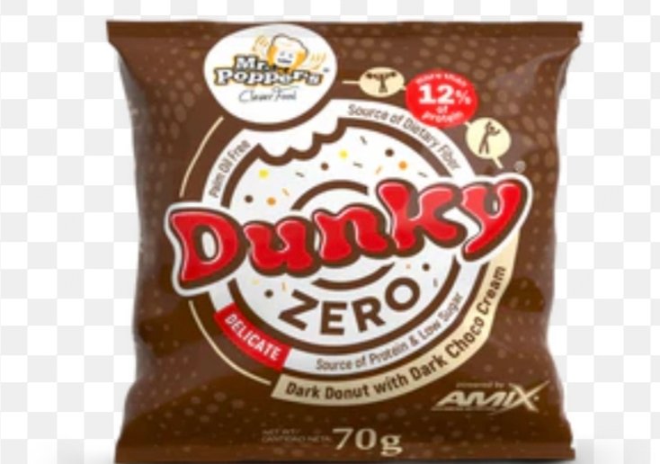 Amix Amix Mr Poppers Dunky Zero Dark Donut Dark Chocolate 70g