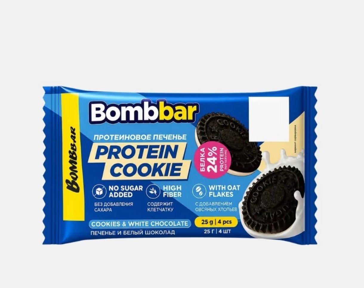 Bombbar Bombbar Protein Bar – Cookies & White Chocolate 25g