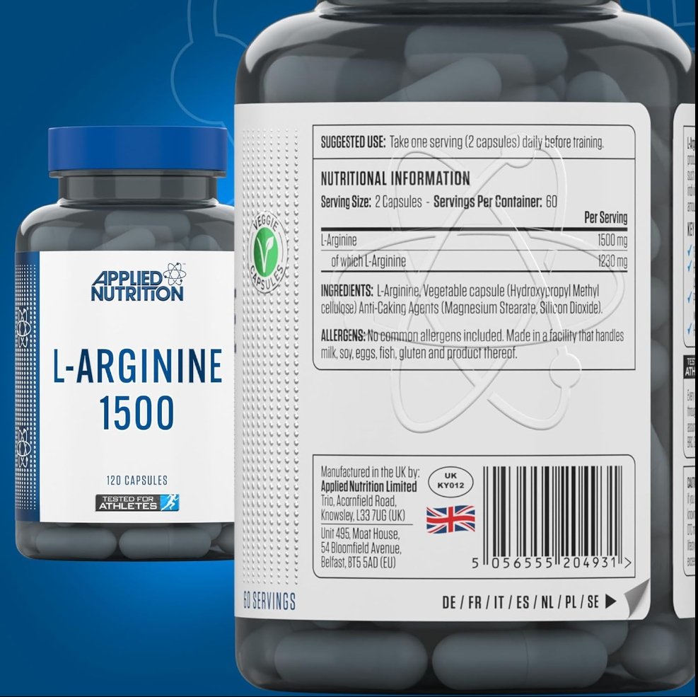 Applied Nutrition Applied Nutrition L-Arginine 1500 mg 120 Capsules
