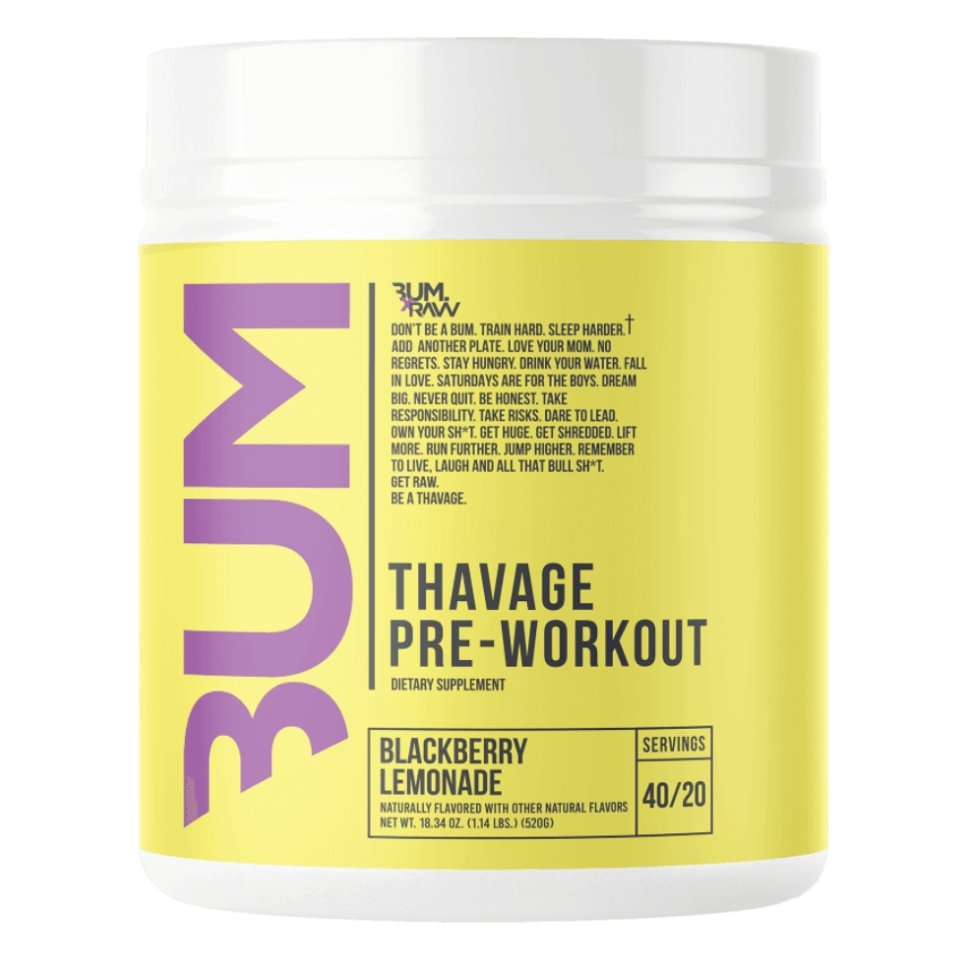 RAW Nutrition Raw Cbum Thavage Pre-Workout Blackberry Lemonade 40 SRV