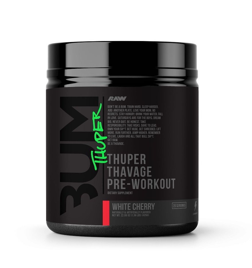 RAW Nutrition Raw Nutrition Thuper Thavage Pre-Workout White Cherry 20 serving