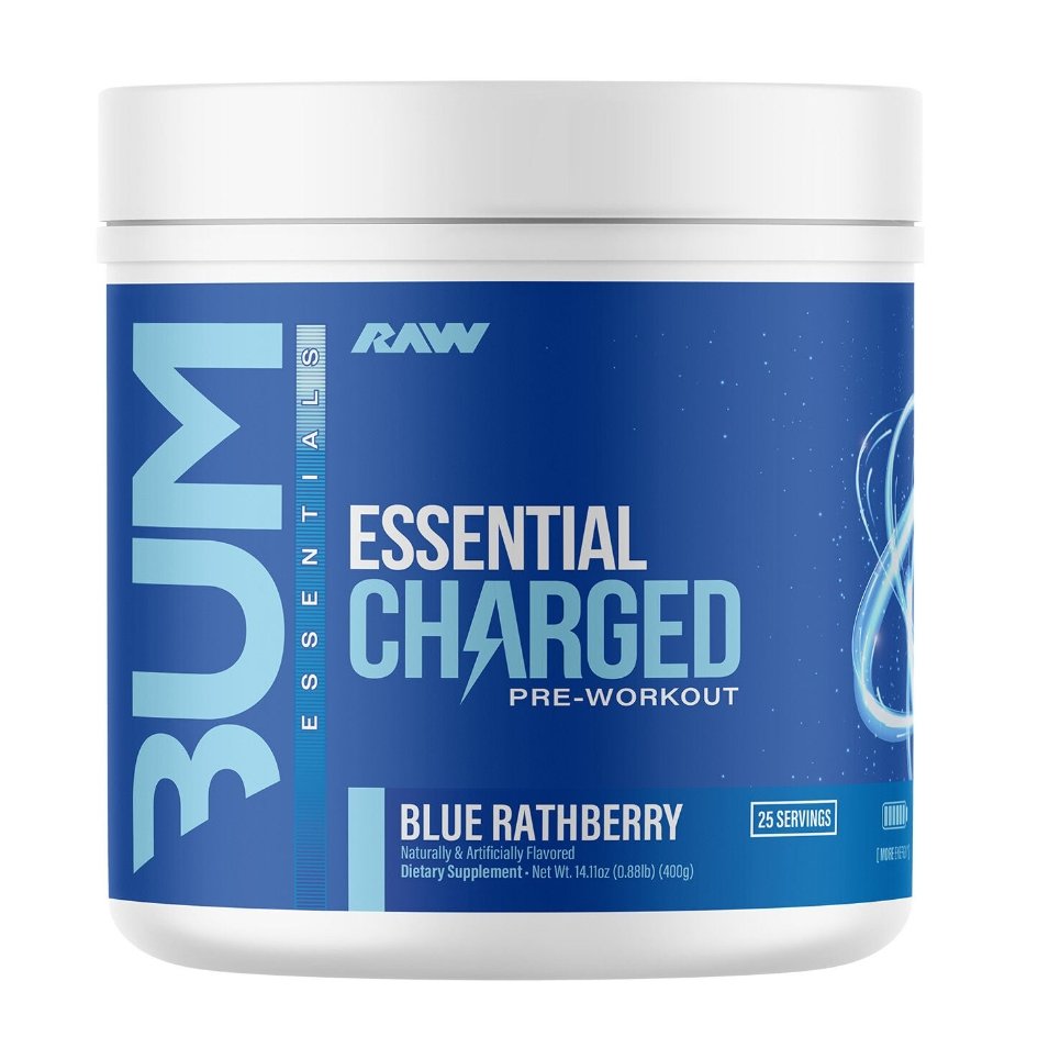 RAW Nutrition Raw Nutrition Essentials Charged Pre Workout Blue Rathberry 25 serving