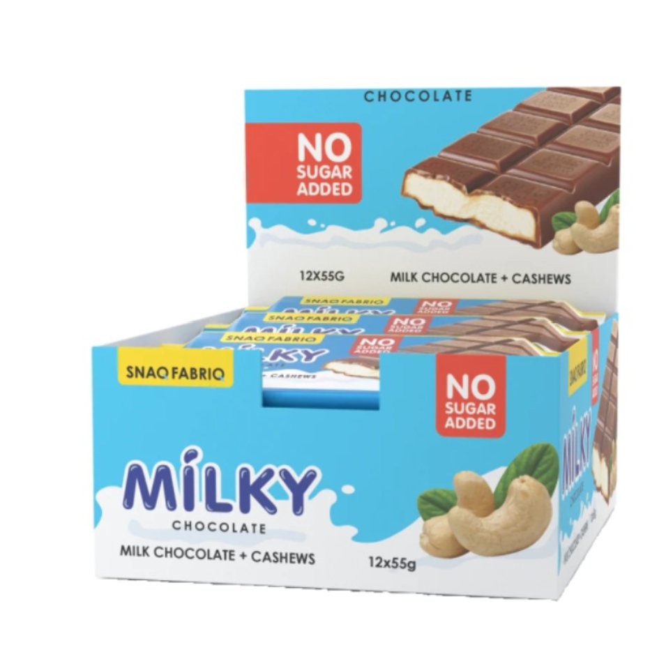 Snaq Fabriq SNAQ FABRIQ Milky Chocolate Bar Milk Chocolate + Cashew 55 g