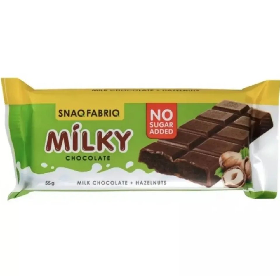 Snaq Fabriq SNAQ FABRIQ Milky Chocolate Bar Milk Chocolate + Hazelnut 55 g